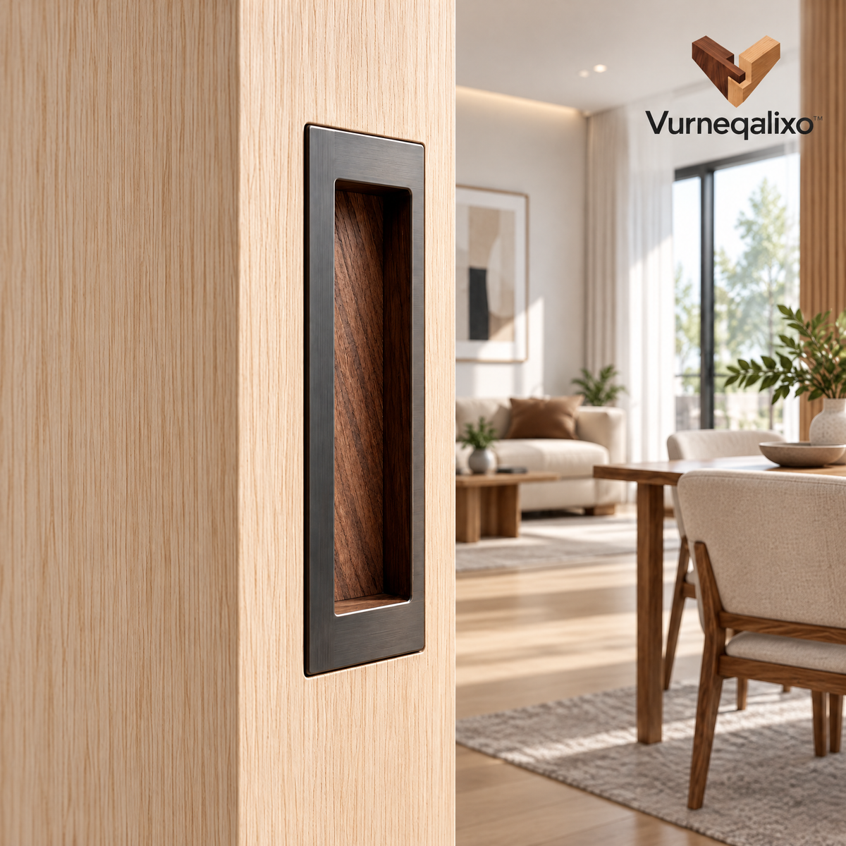 Vurneqalixo™ Wood-Accent Recessed Door Pull — view 2