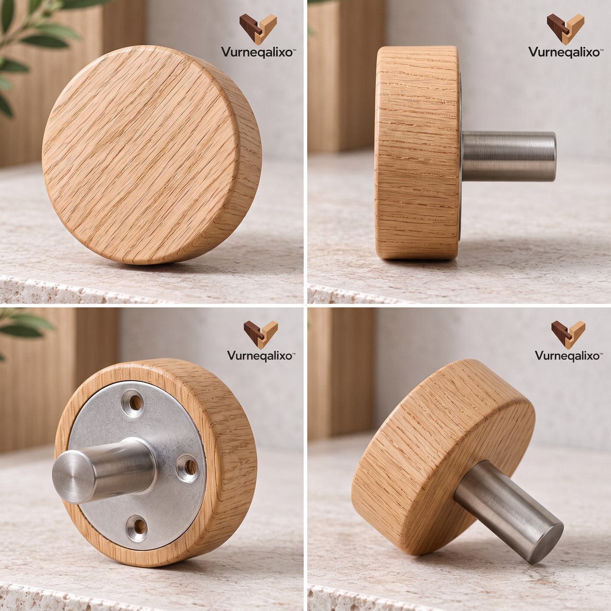 Vurneqalixo™ Oak-Tone Cabinet Knobs — Set of 2 — view 3