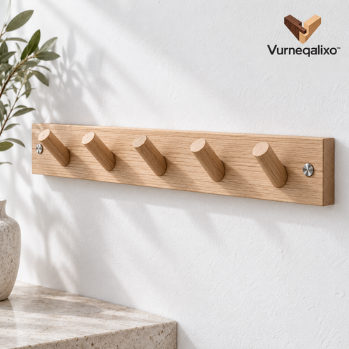Vurneqalixo™ Five-Peg Wood Hook Rail — view 1