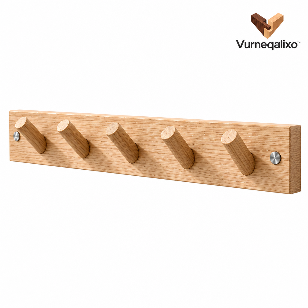 Vurneqalixo™ Five-Peg Wood Hook Rail — view 4