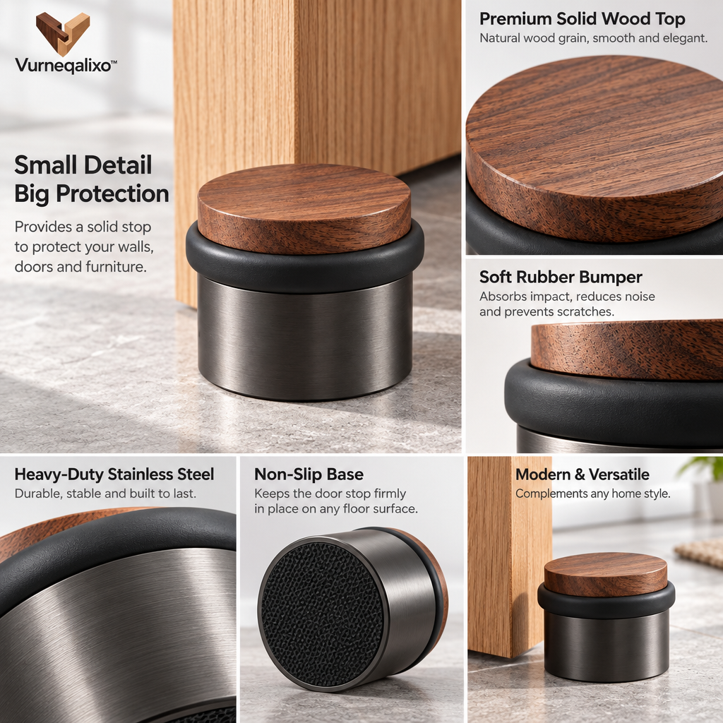 Vurneqalixo™ Wood-Accent Floor Doorstop — view 3