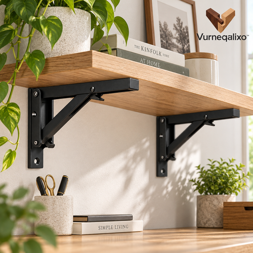 Vurneqalixo™ Folding Shelf Brackets — Pair — view 2