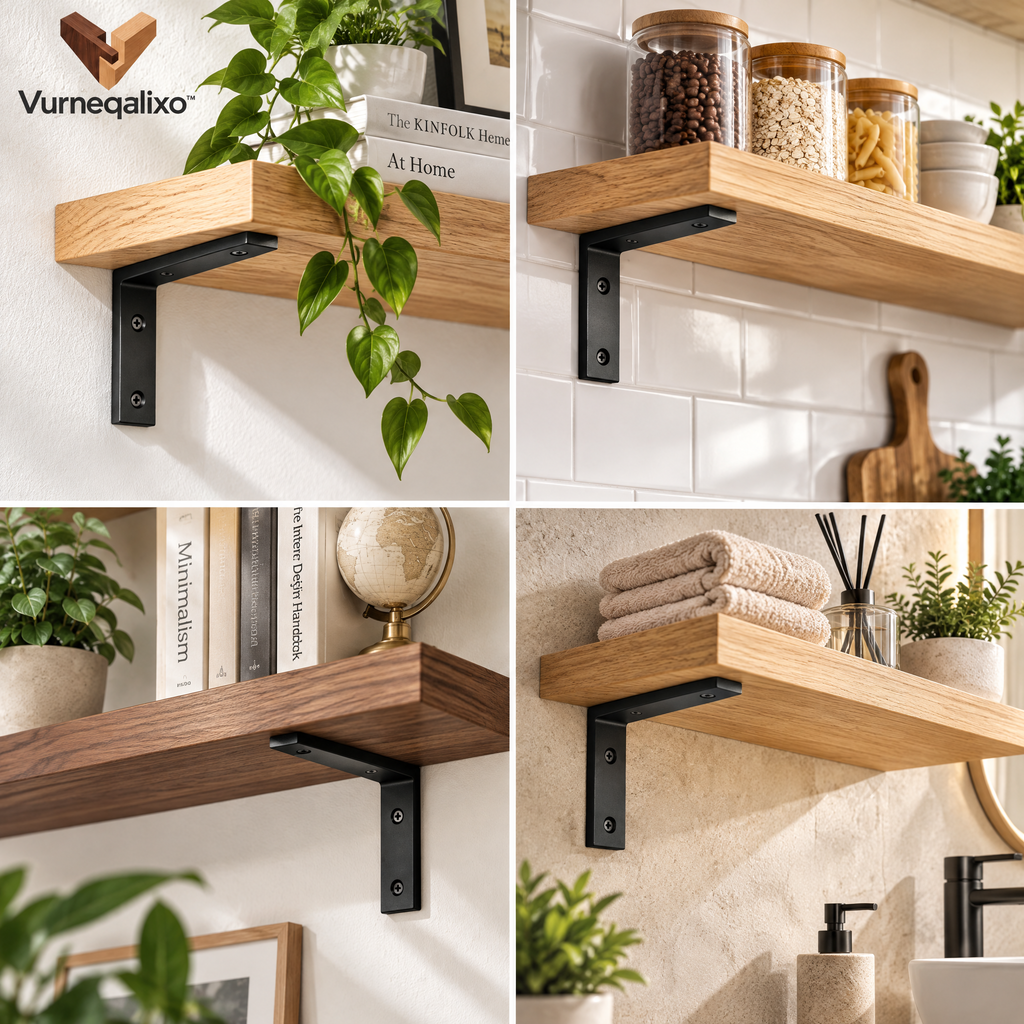 Vurneqalixo™ Minimal Shelf Brackets — Pair — view 2